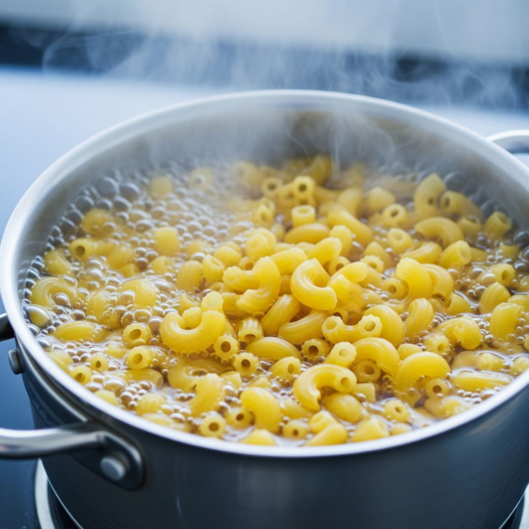 Creamy, Healthy and Easy Tuna Pasta Salad Recipe 8 Al dente pasta in colander rinsed with cold water
