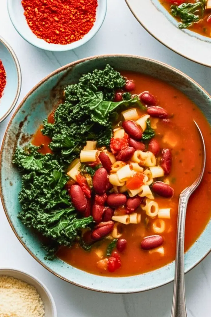 Easy, Healthy & Vegan Curried Red Bean Soup with Kale 4 Curried Red Bean Soup with Kale