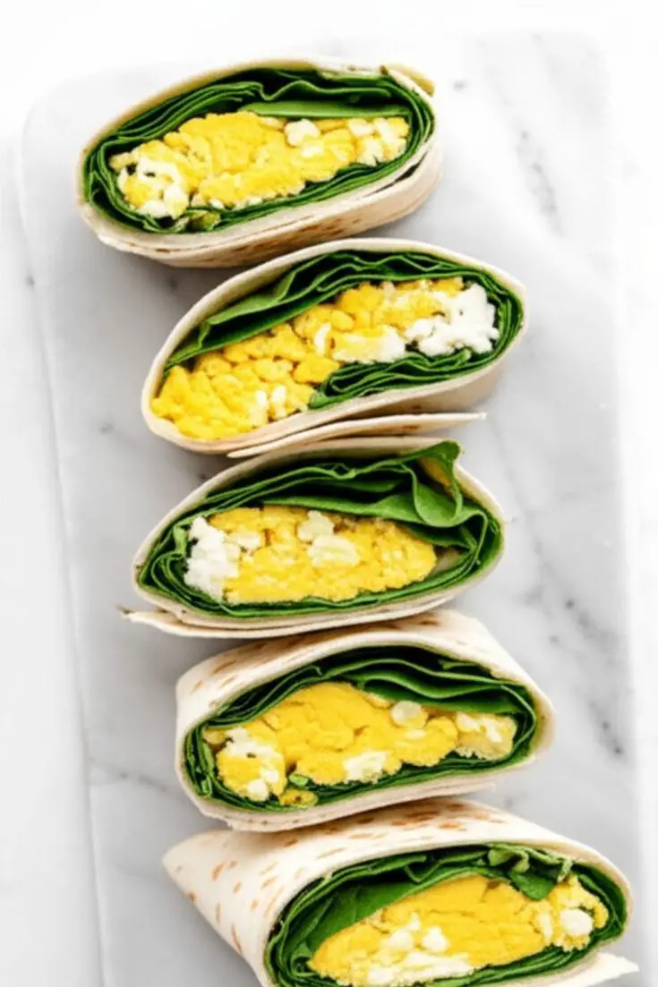 Make-Ahead Egg, Spinach and Feta Wraps Recipe | Easy & Healthy Breakfast Meal Prep 12 Make-Ahead Egg, Spinach and Feta Wraps