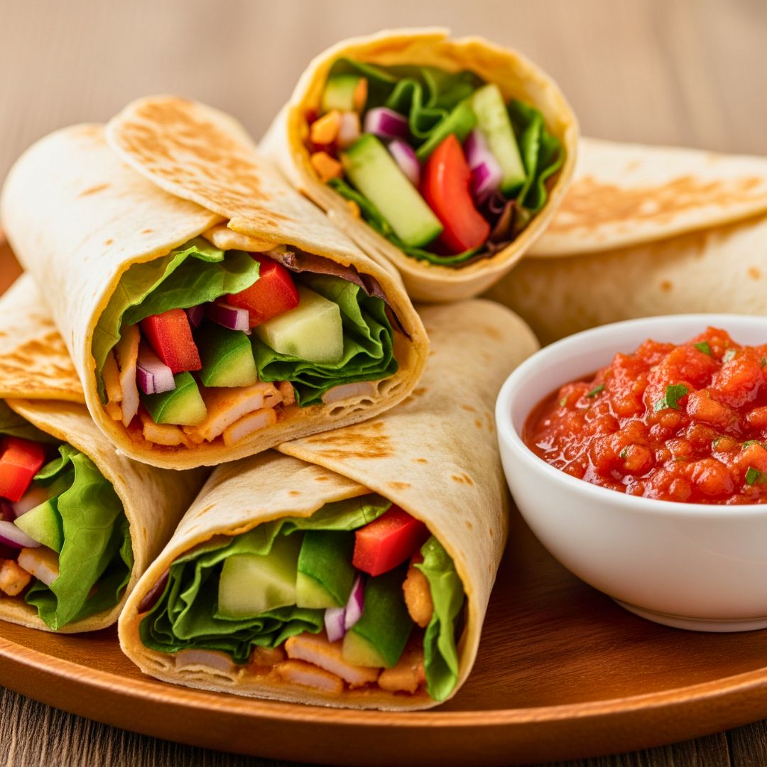Make-Ahead Egg, Spinach and Feta Wraps Recipe | Easy & Healthy Breakfast Meal Prep 10 Wraps with Salsa Dip