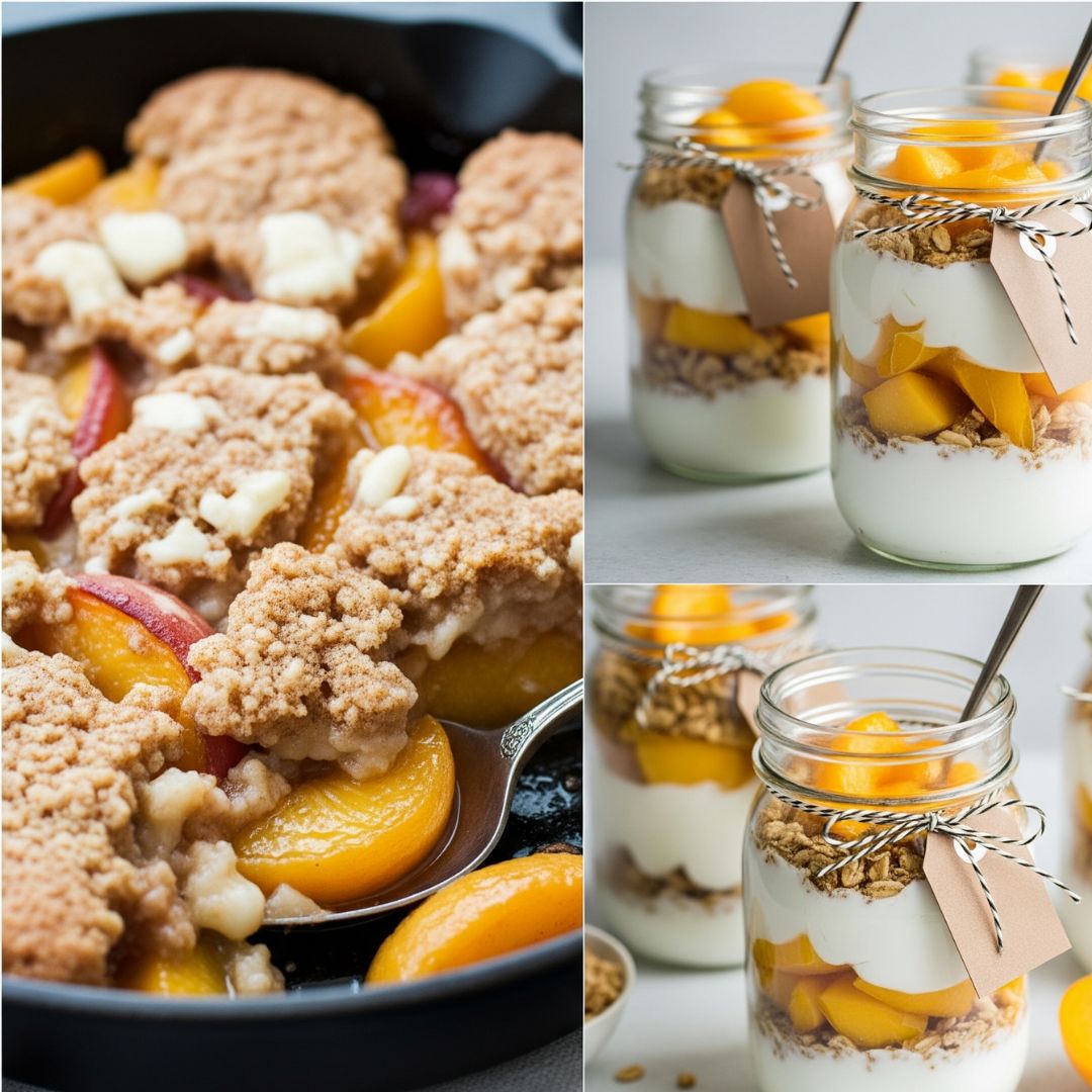21 Delicious Peach Recipes You’ll Want to Make All Summer Long | Amazing Peaches 54 peach dessert in mason jar