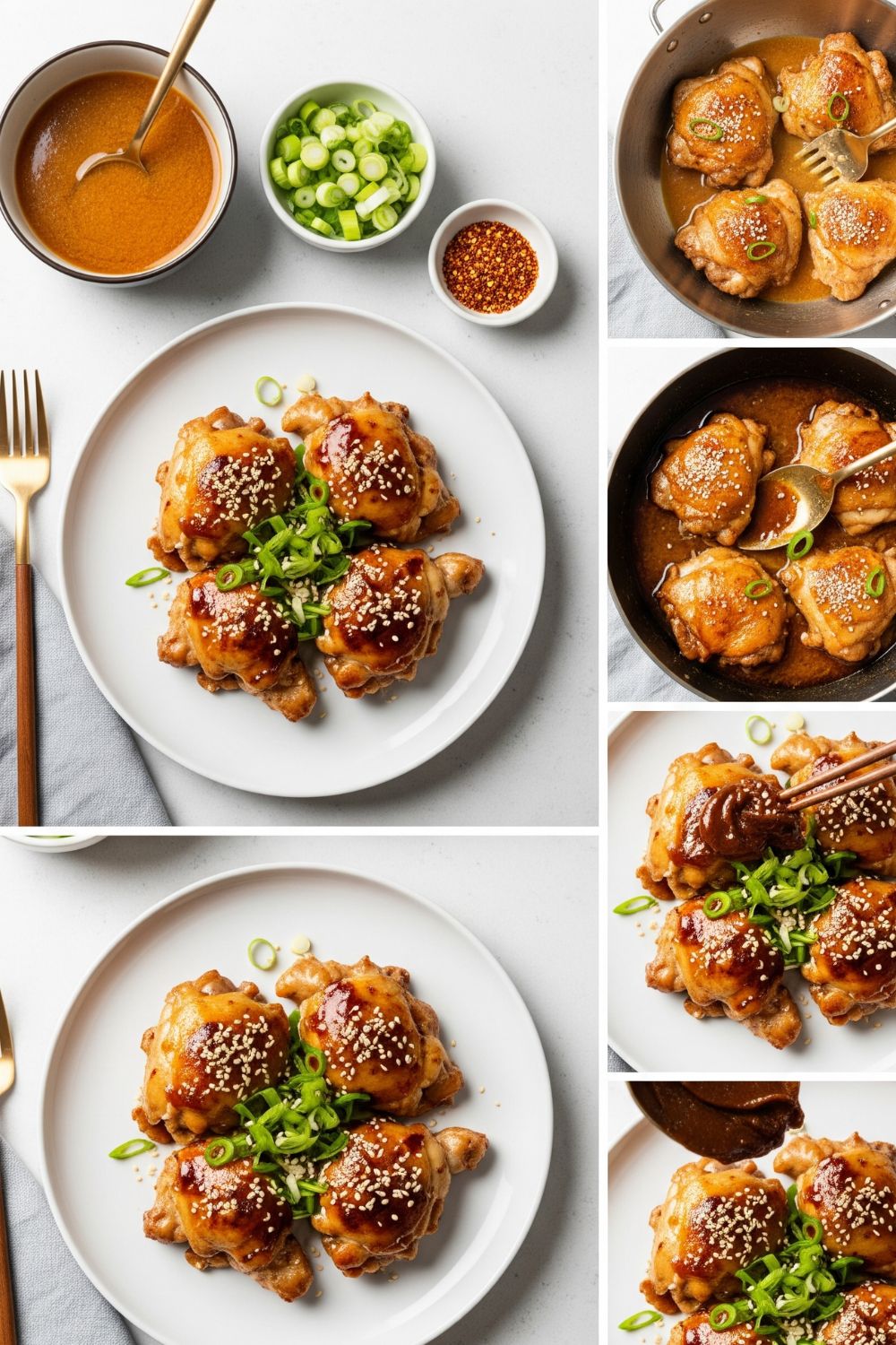 Easy Miso Chicken Recipe (Japanese-Inspired, Healthy & Flavor-Packed) 13 Miso chicken garnished with sesame and green onion served with rice