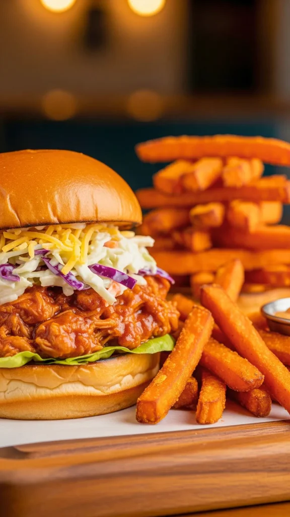 Slow Cooker Chipotle Chicken Sloppy Joes (Easy Crockpot Dinner Recipe) 41 Assembled chipotle chicken sloppy joes on toasted brioche buns