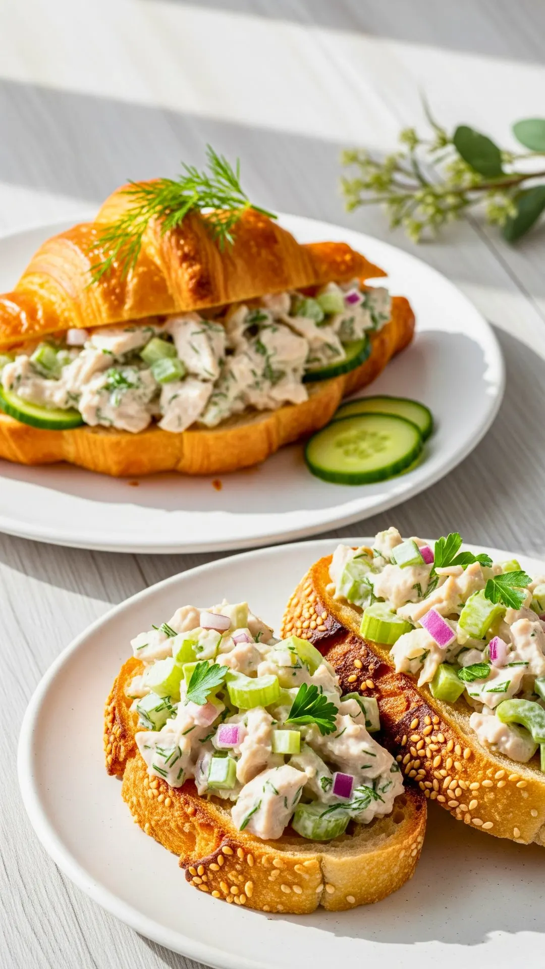 21 Simple Chicken Salad Recipes You’ll Want to Make Again & Again! 60 Chicken salad on croissant and artisan toast