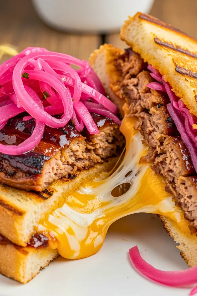 Quick Pickled Red Onion Recipe | 10-Minute Healthy Meal Prep Condiment 13 Pickled Red Onion Served on grilled sandwich