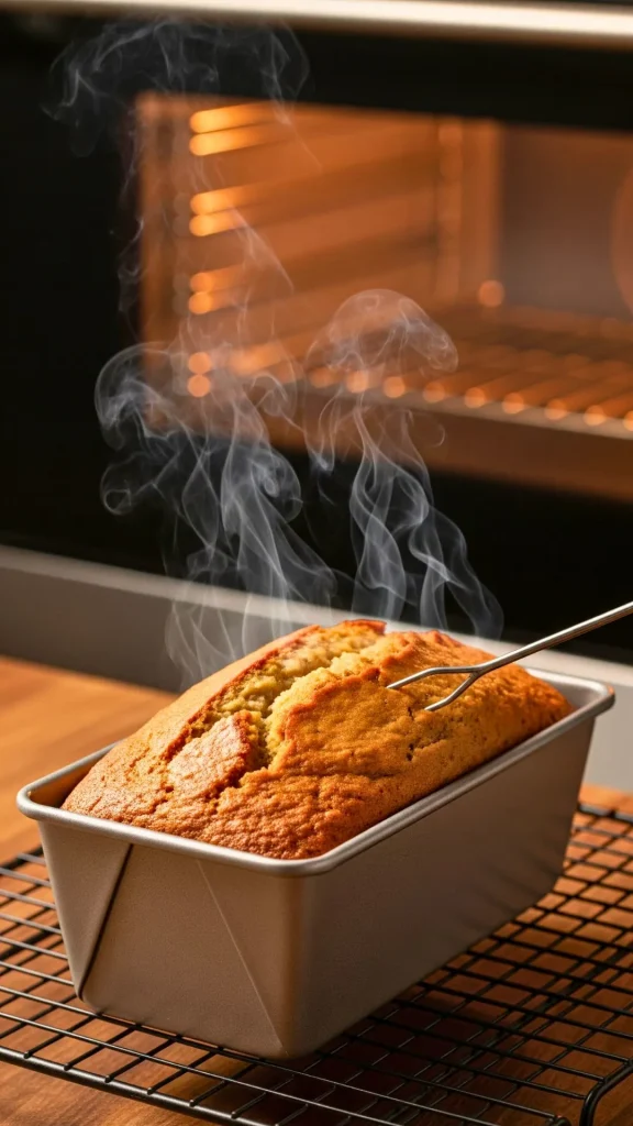 Banana Bread Recipe | Easy, Moist & Healthy Variations (Gluten-Free, Keto, Vegan) 35 Banana bread baking in an oven with golden crust