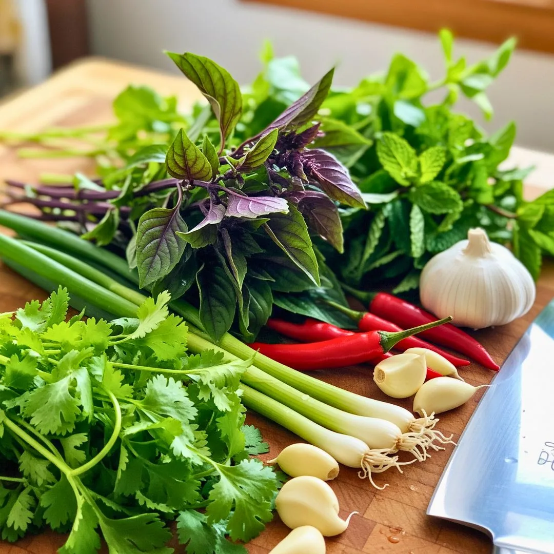 Stir-Fried Pork and Plums With Fresh Herbs (25 Min High Protein Meal) 35 Fresh herbs for stir fry