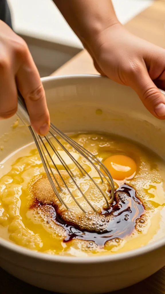 Banana Bread Recipe | Easy, Moist & Healthy Variations (Gluten-Free, Keto, Vegan) 31 Whisking eggs, oil, sugar and vanilla in a bowl