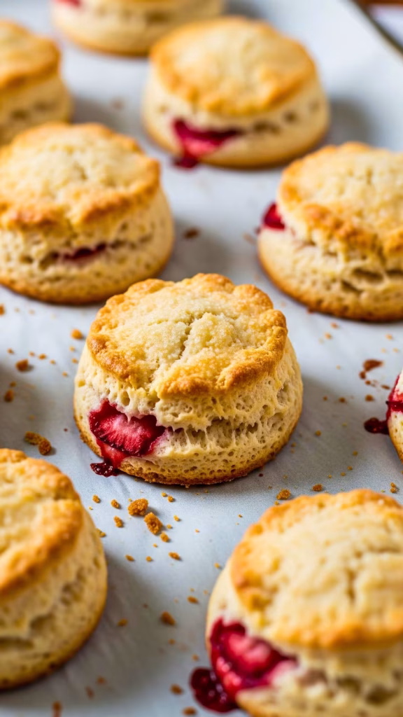 Best Homemade Strawberry Shortcake Recipe | Easy Classic Summer Dessert 24 Baked golden shortcakes cooling on a rack - step for strawberry shortcake recipe