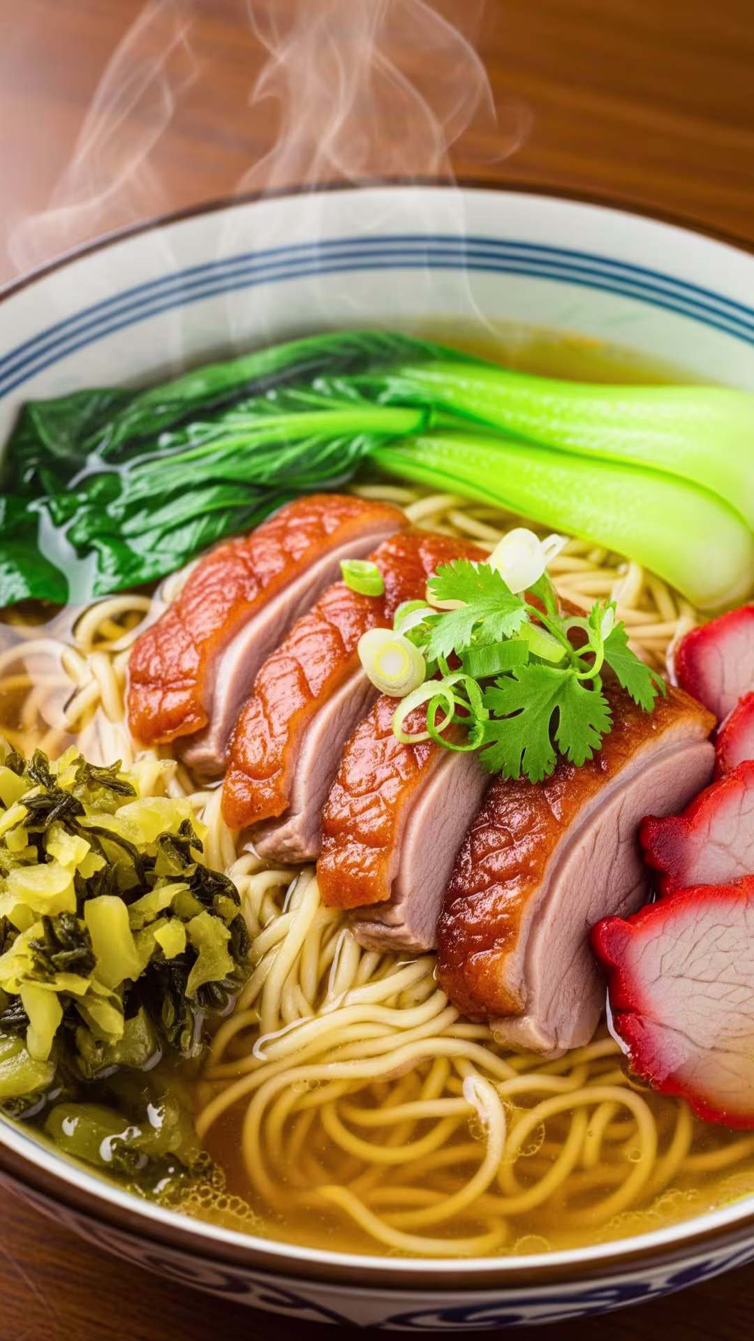 Authentic Cantonese Noodle Soup Recipe | Easy & Healthy Chinese Soup Bowl 26 Small bowl of pickled vegetables to cut through rich broth