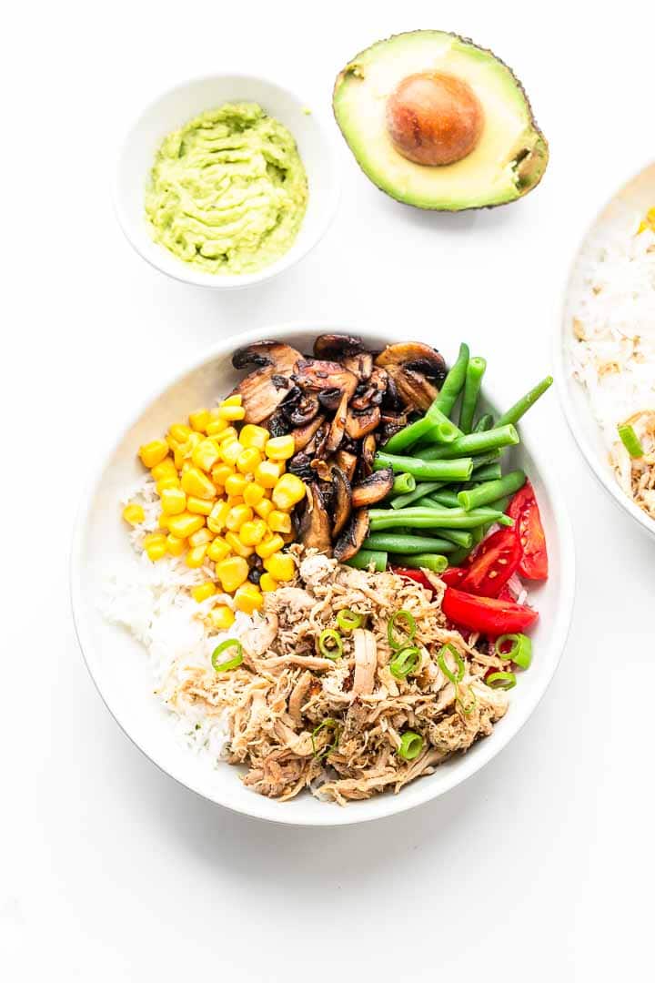 Mushroom Carnitas Burrito Bowls