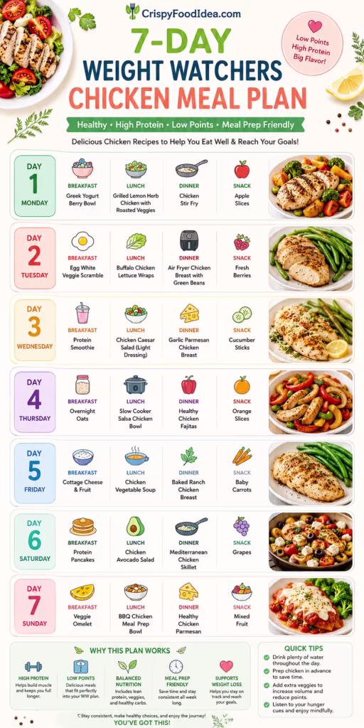 21 Delicious Weight Watchers Chicken Breast Recipes | Healthy & Low-Point Meals You'll Love 47 7 day meal plan of weight watchers chicken breast recipes