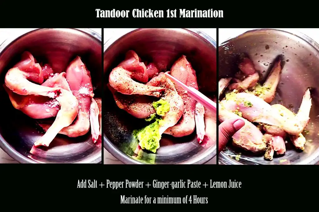 first marination of Tandoori chicken
