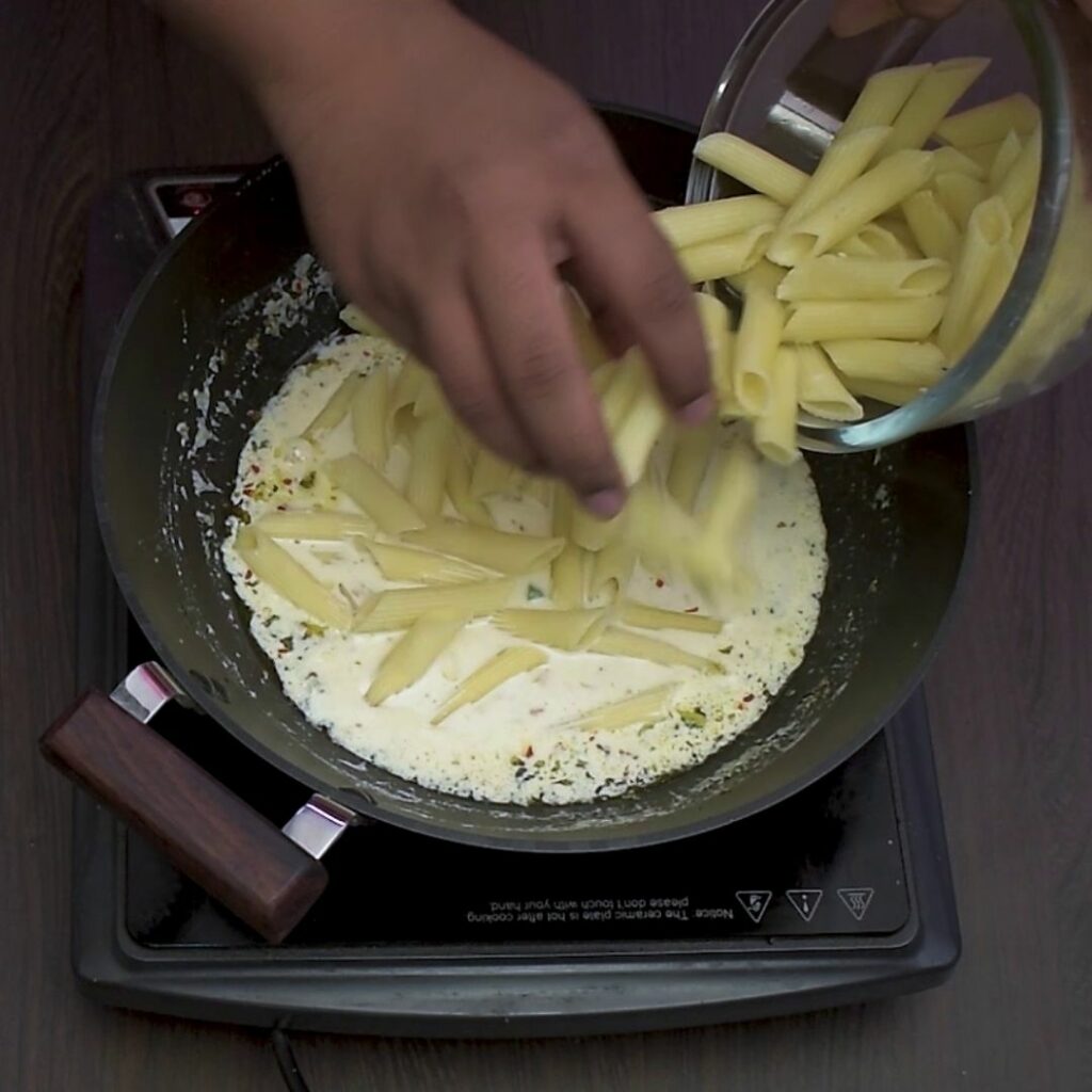 Add boiled pasta