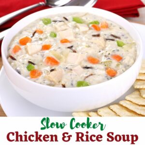 Slow Cooker Cream of Chicken and Rice Soup