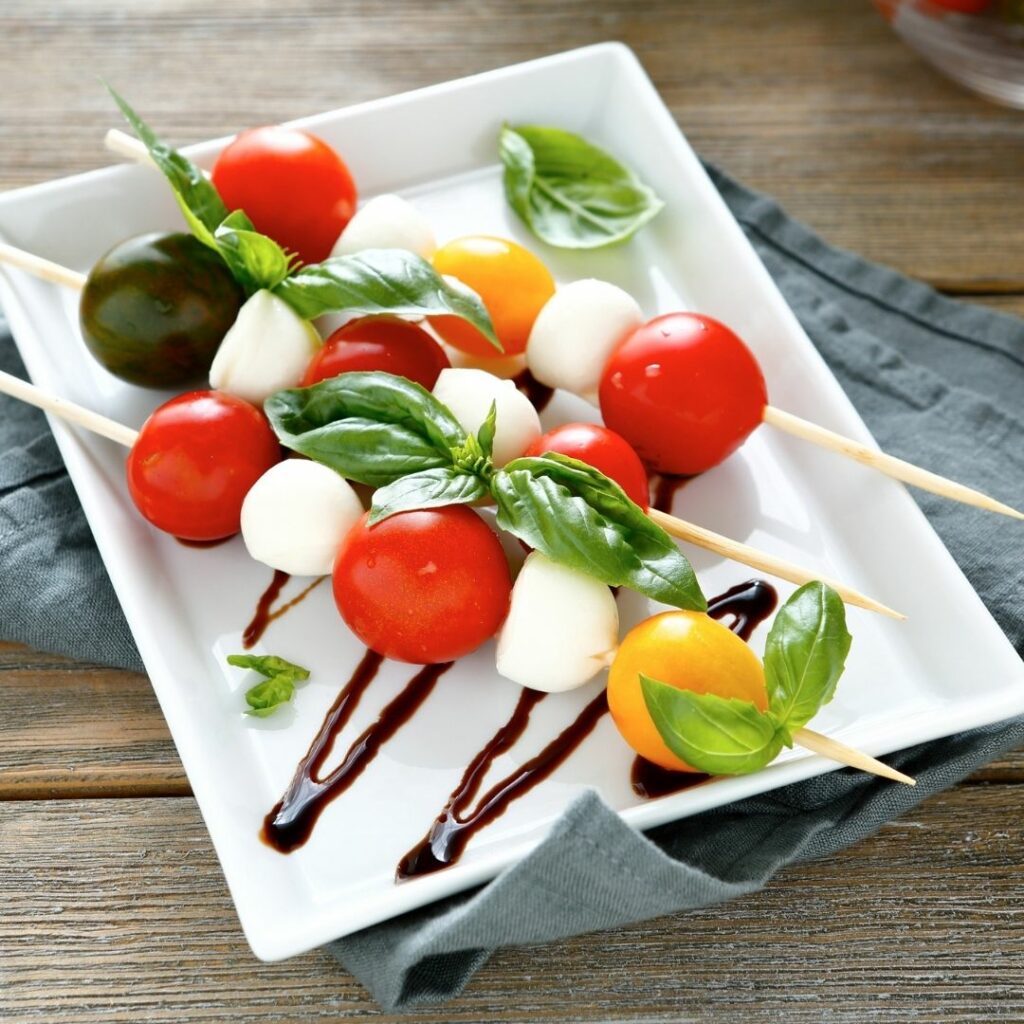 Caprese Salad on a Stick - healthy meals for outdoor activities