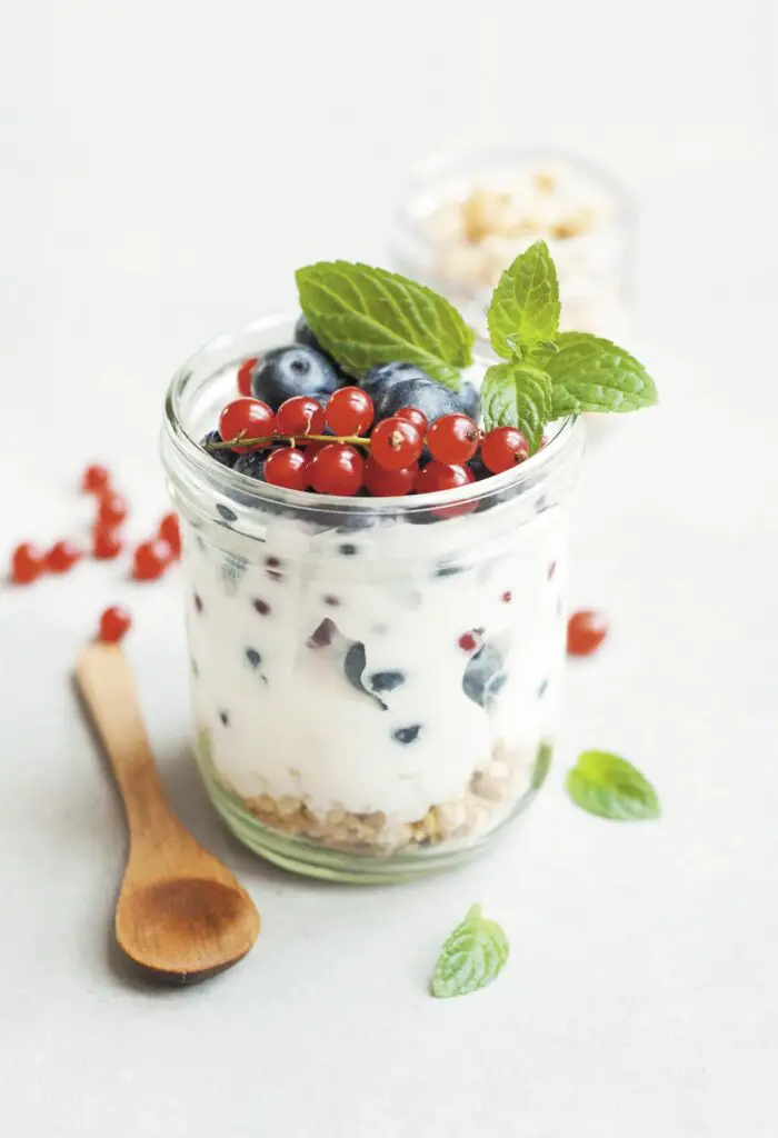 Greek Yogurt with Fruit to maintain balanced diet