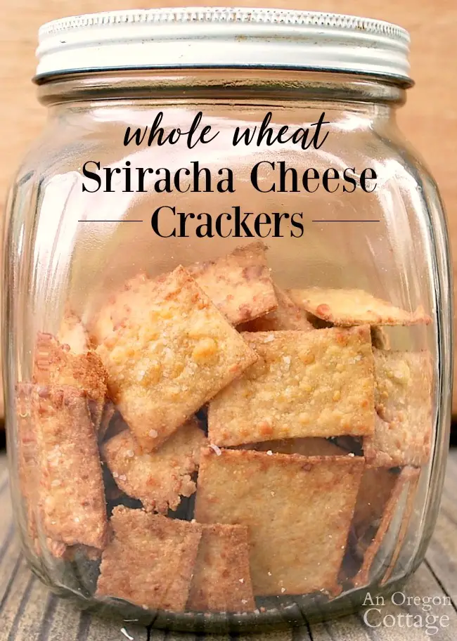 Whole Wheat Sriracha Cheese Crackers