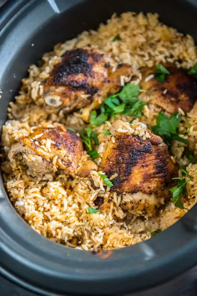 Crock-Pot Chicken Thighs and Rice