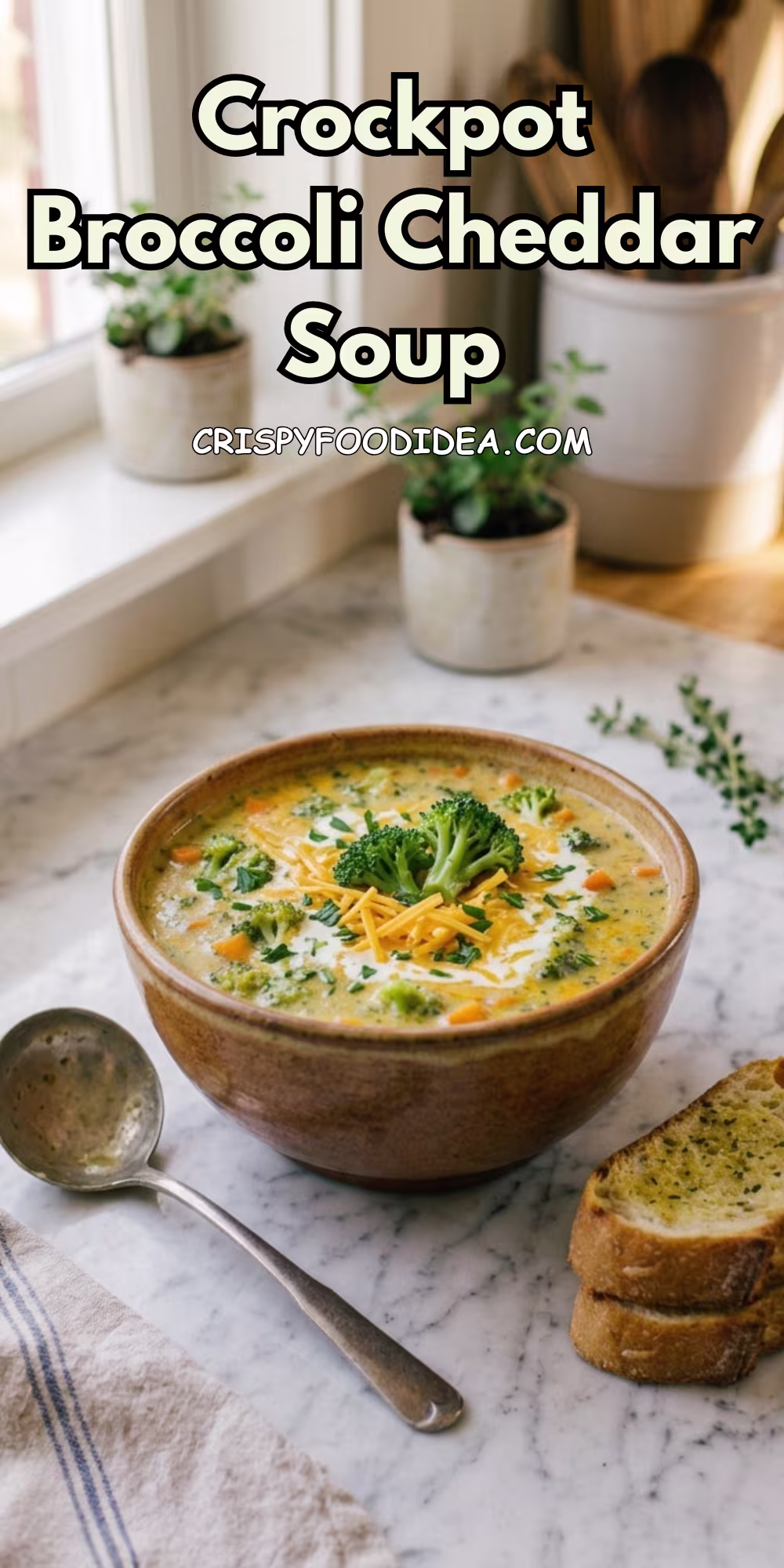 Crockpot Broccoli Cheddar Soup