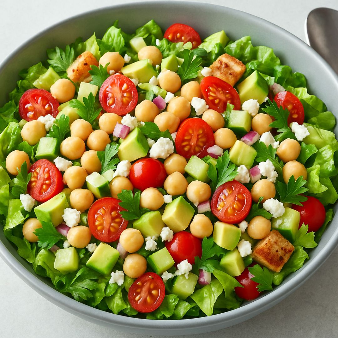 Chopped Salad With Chickpeas, Feta and Avocado