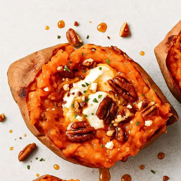 Hot Honey Baked Sweet Potatoes