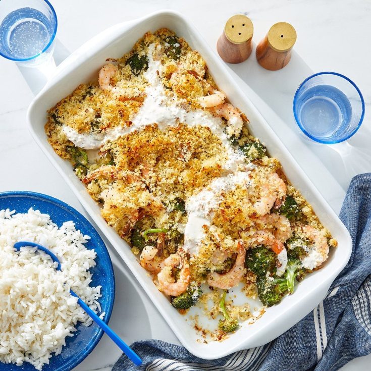 Image for Lemon & Oregano Baked Shrimp with Roasted Broccoli