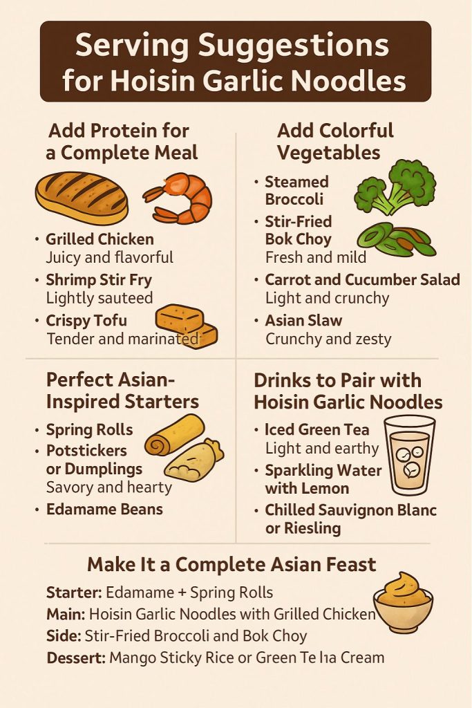 Hoisin Garlic Noodles Recipe (Easy, Flavor-Packed & Ready in 20 Minutes) 7 Serving Suggestions for Hoisin Garlic Noodles