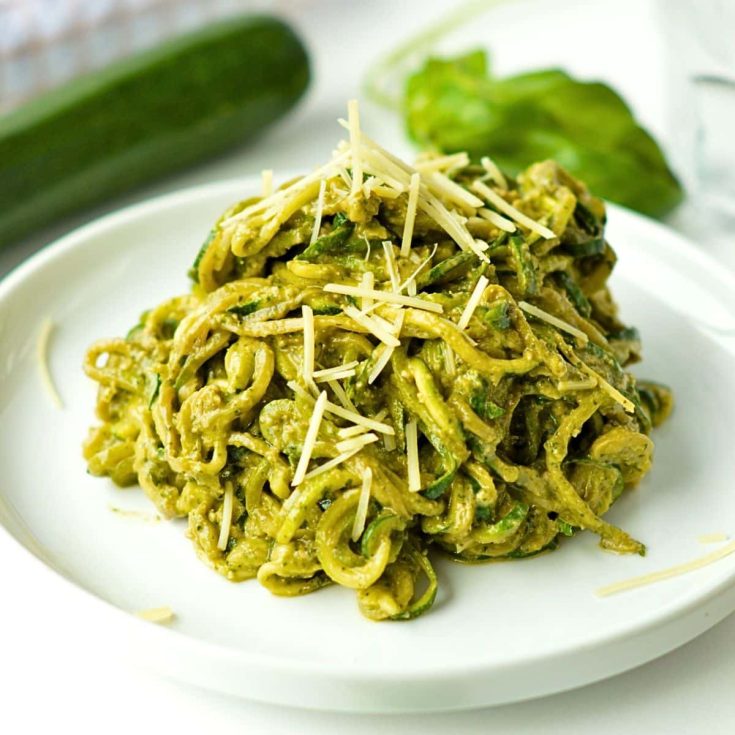 Image for Zucchini Noodles With Pesto (Keto & Vegan)