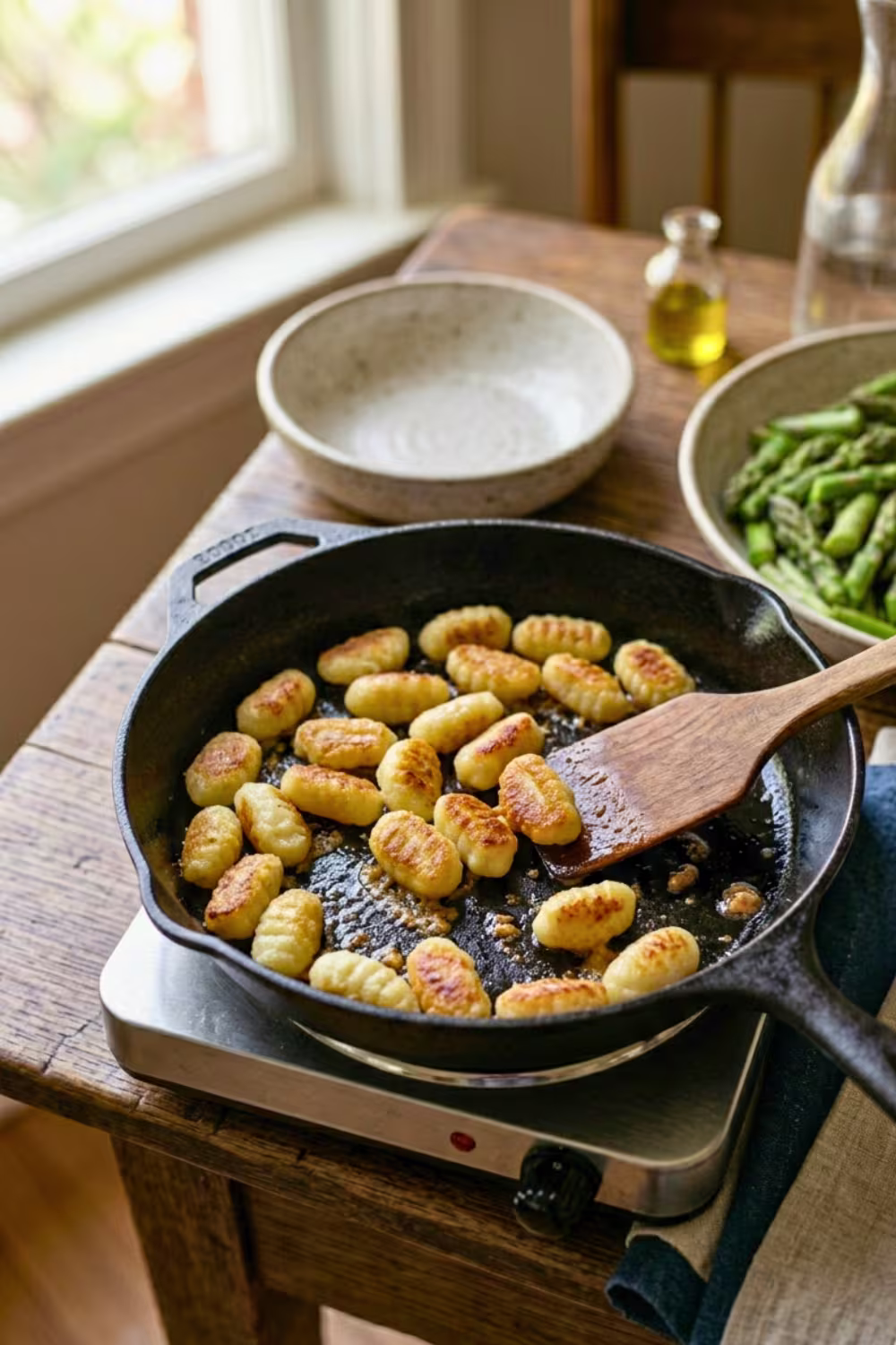 crispy pan fried gnocchi golden brown texture