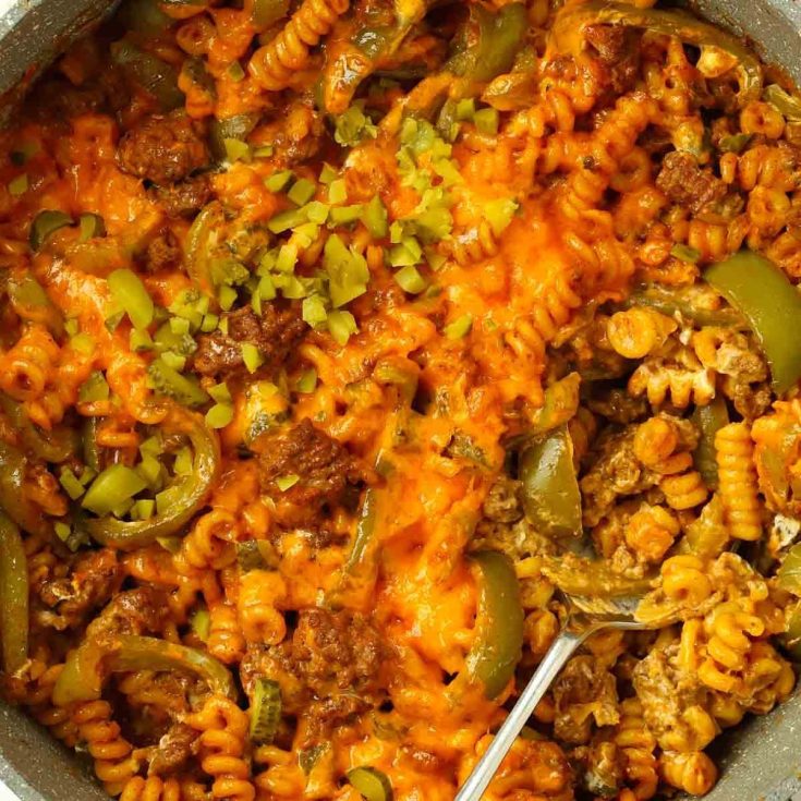 Image for Cheeseburger Pasta {One Pot Recipe}