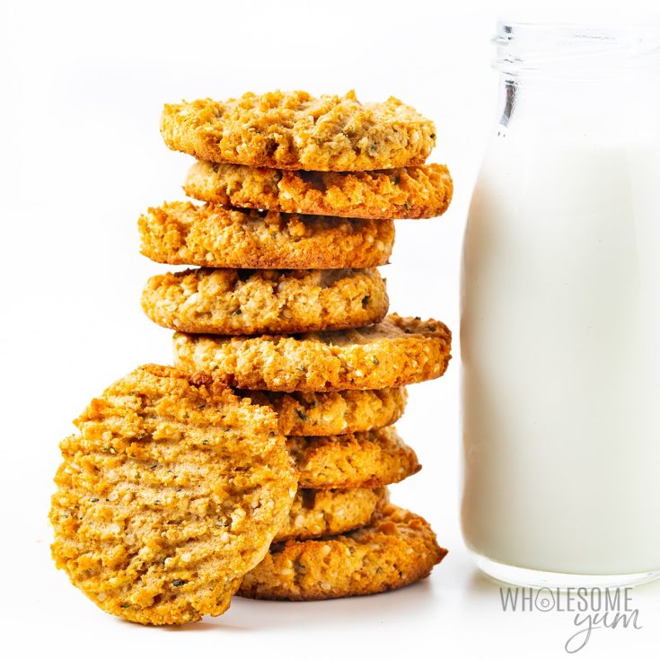 Image for Sugar-Free Keto Oatmeal Cookies Recipe (1 Net Carb!)