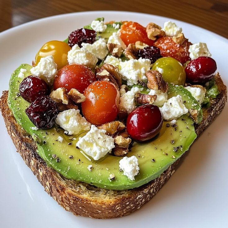 Avocado Toast with Egg & Cranberry Relish