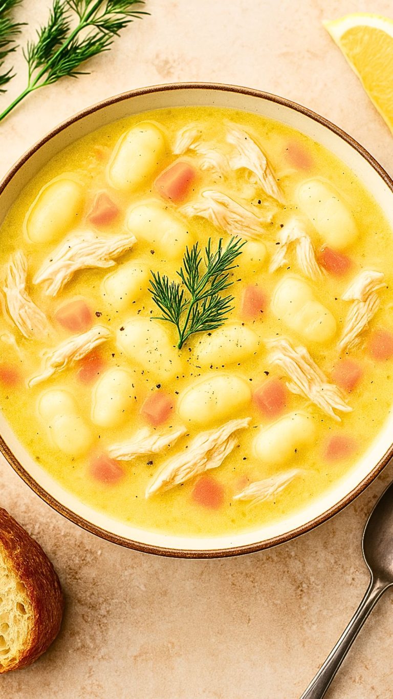 Avgolemono Chicken Soup With Gnocchi