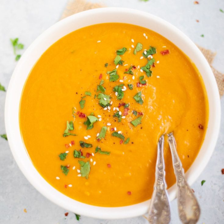 Image for Easy Instant Pot Carrot Soup with Ginger & Coconut Milk