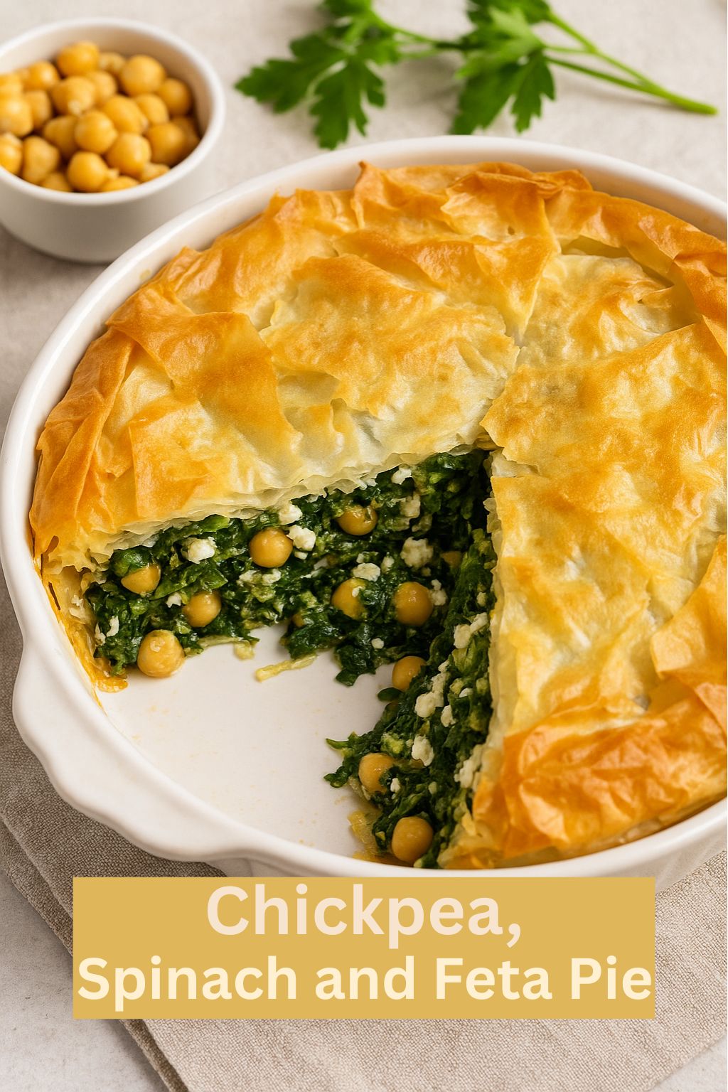 Chickpea, Spinach and Feta Pie