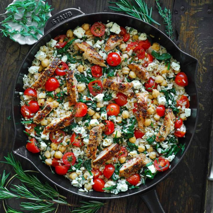 Image for Greek Chicken and Lemon Rice (30 Minutes, One-Pot)