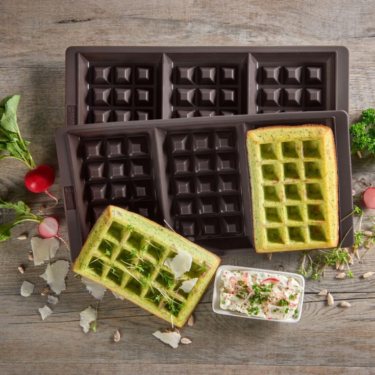 Herb parmesan waffle