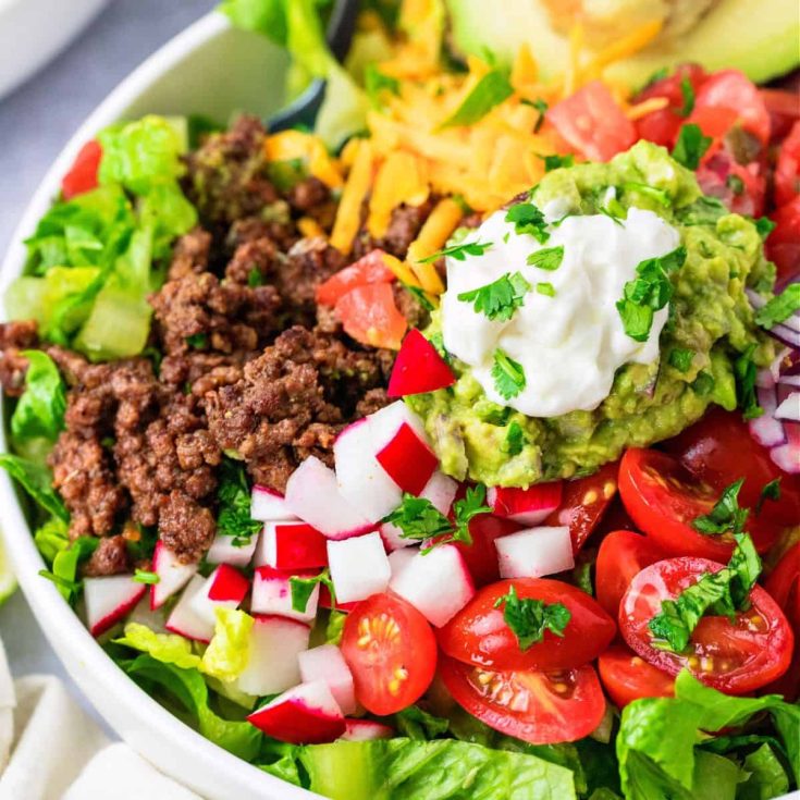 Image for Keto Taco Salad Bowl Recipe