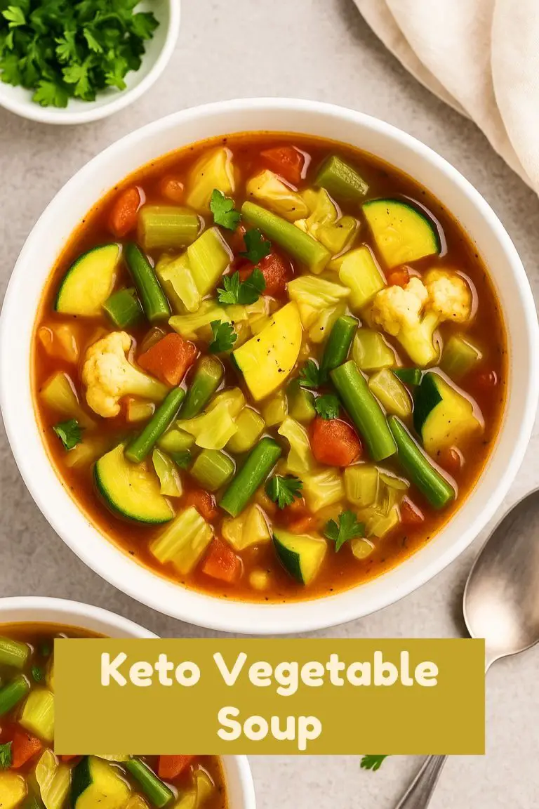 Low Carb Low Calorie Keto Vegetable Soup Recipe (Easy & Healthy!)