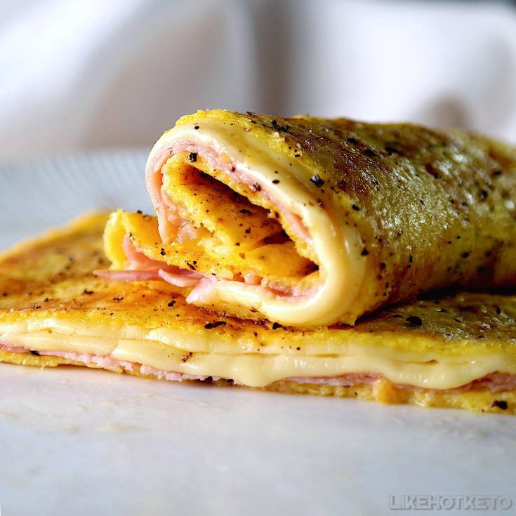 Image for Ham & Cheese Keto Crepe Wraps