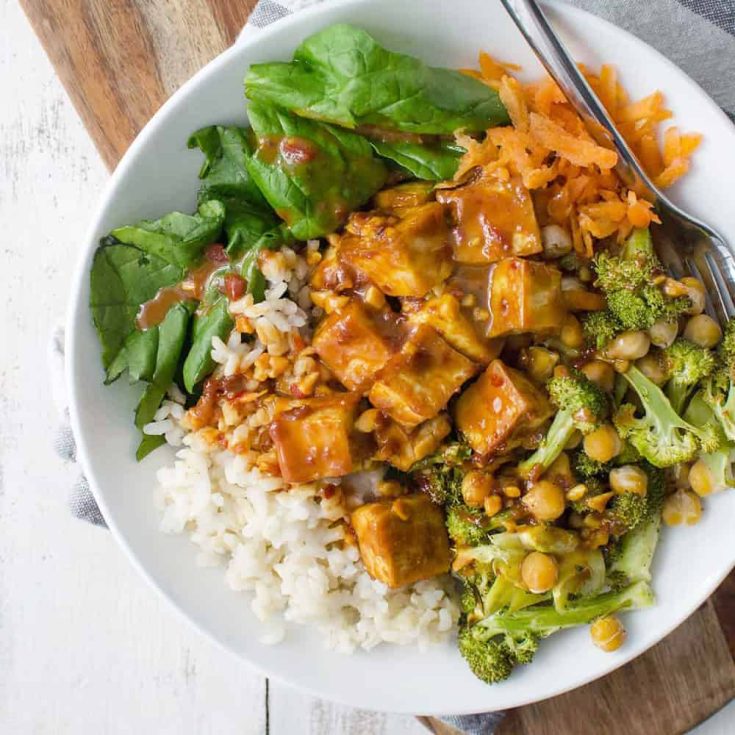 Image for Peanut Tofu Buddha Bowl (Vegan and High Protein)