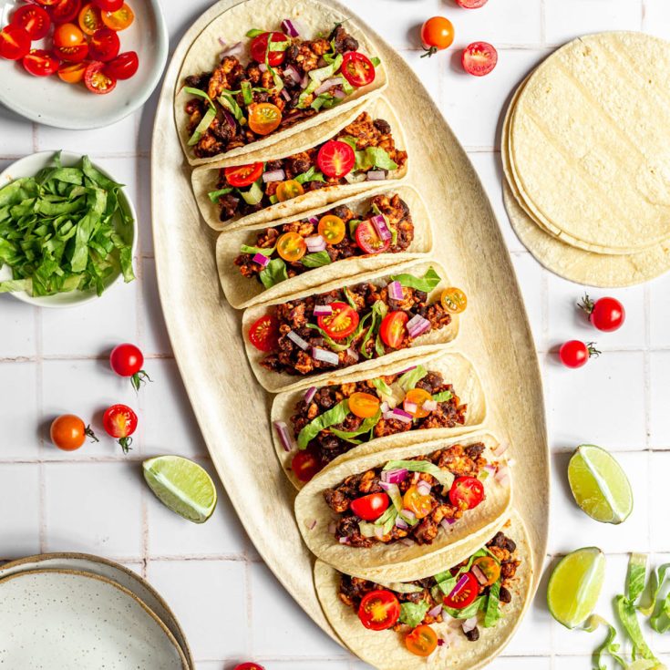 Image for Vegan Tacos with Tempeh and Black Beans