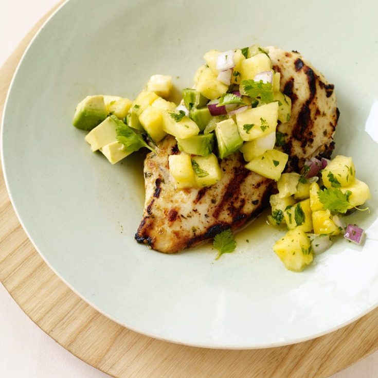 Image for Grilled chicken with avocado-pineapple salsa