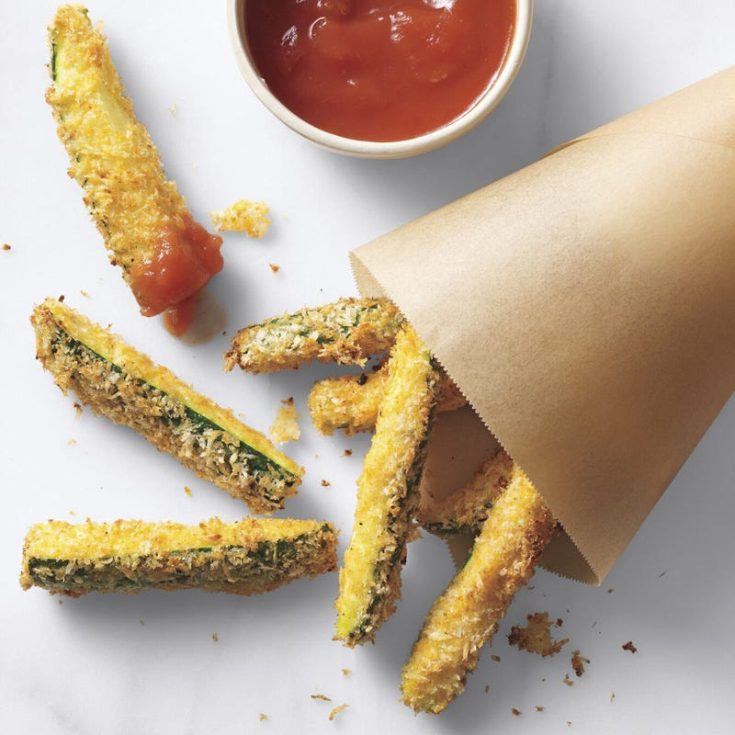 Image for Air-fryer Parmesan-coated zucchini fries