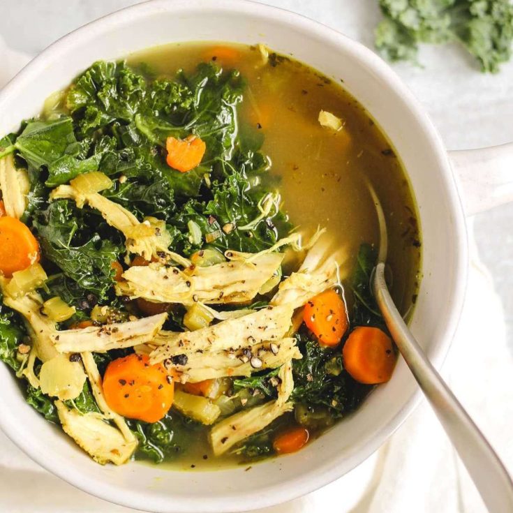 Image for Healthy Chicken and Kale Soup (one-pot!)