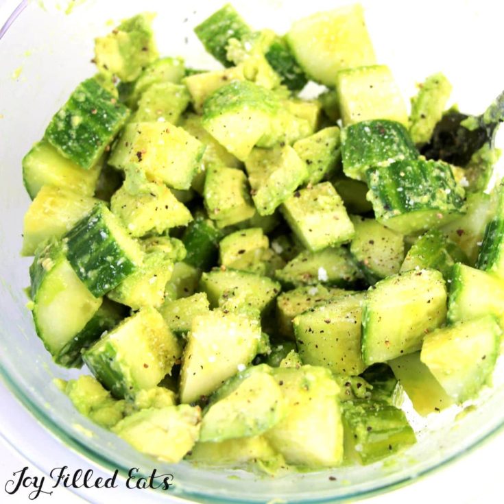 Image for Cucumber Avocado Salad - Keto, Low Carb, Gluten-Free, Paleo