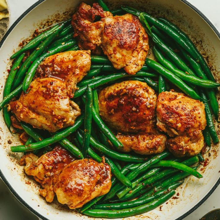 Image for Lemon Garlic Butter Chicken and Green Beans Skillet
