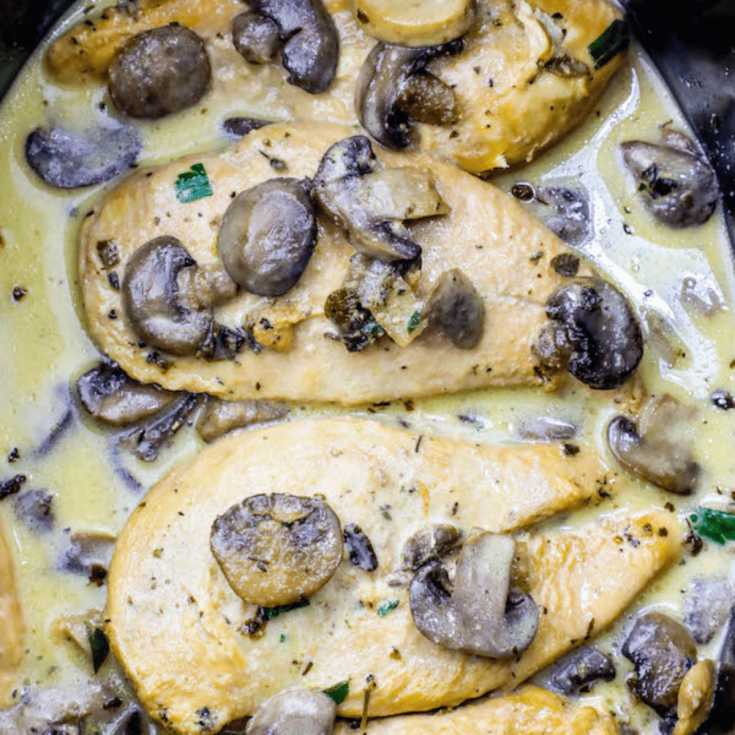 Image for Easy Slow Cooker Creamy Chicken Marsala