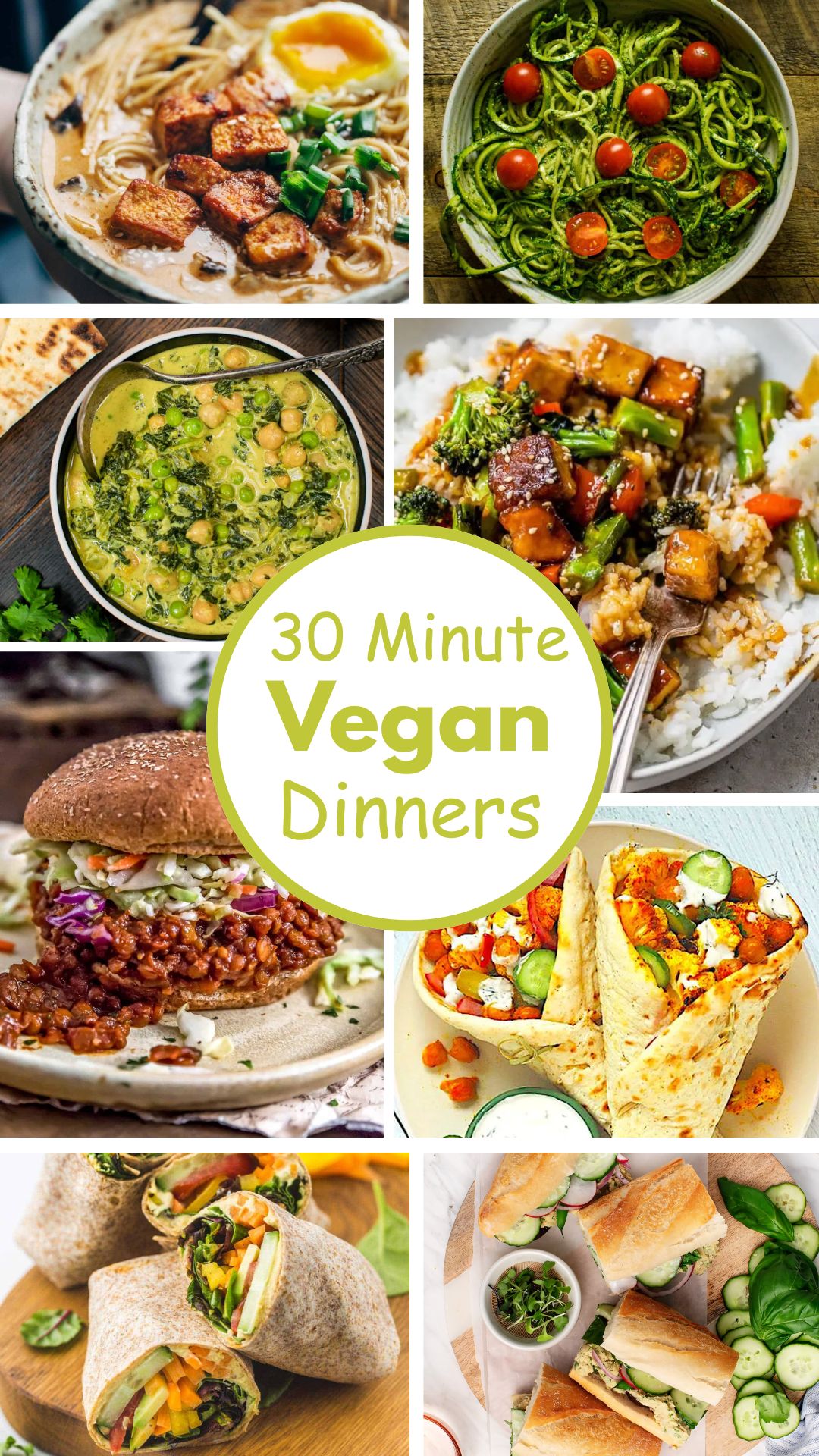 30 minute Vegan Dinner Recipes